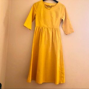 Cotton Sun Dress Yellow Size S